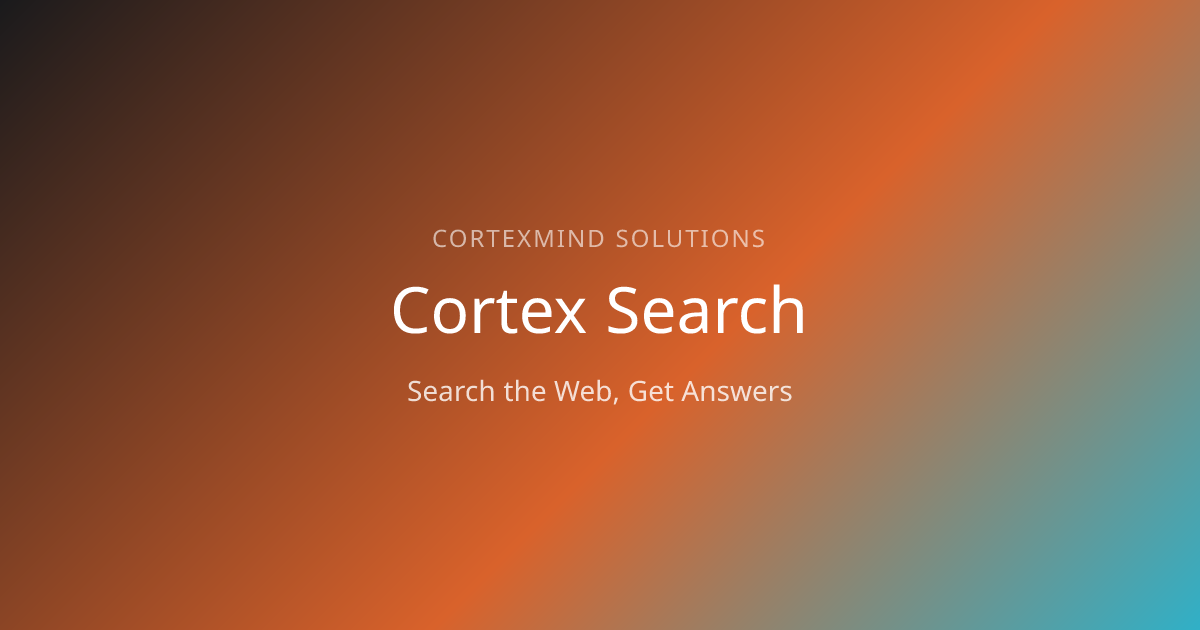 Cortex Search | CortexMind Solutions